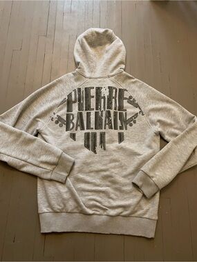2007 Balmain double zip up hoodie